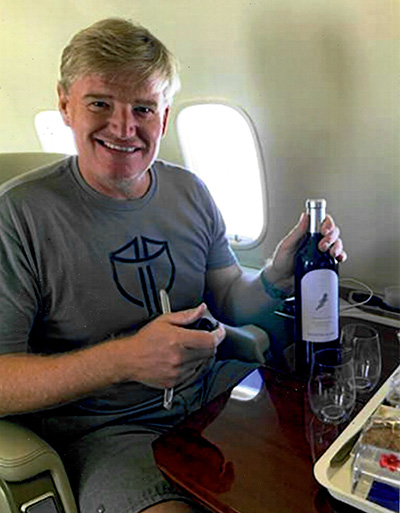 Ernie Els, pro golfer and winemaker, enjoys Flying Lady